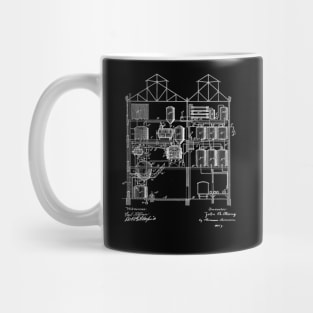 Production Device of Malt Liquors Vintage Patent Drawing Mug